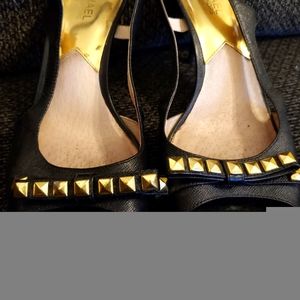 Michael by Michael Kors-Black/Gold Slingbacks Size 9M